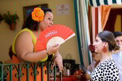 Visitantes de la feria de abril