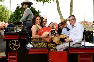 Visitantes de la feria de abril