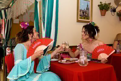 Visitantes de la feria de abril