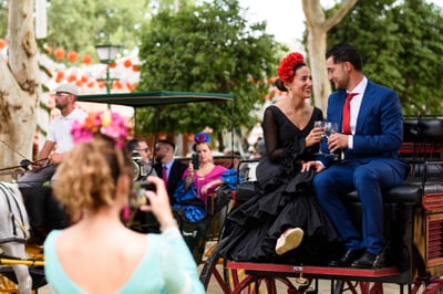 Visitantes de la feria de abril