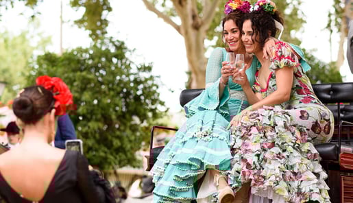 Visitantes de la feria de abril