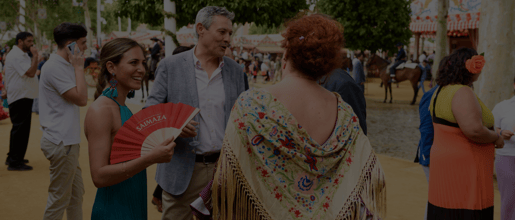 Visitantes de la feria de abril
